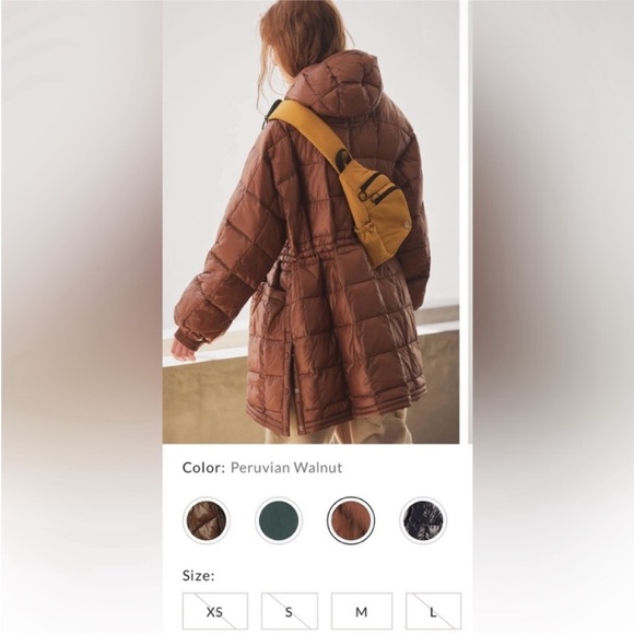 Free People Patricia Packable Puffer Poncho Size Large NWT - Picture 4 of 14